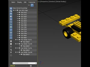 lego 4096 micro wheels f 3D Model