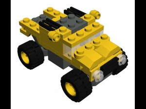 lego 4096 micro ruedas g Modelo 3D