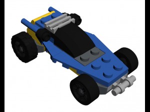 lego 4949 blue buggy 3D 모델