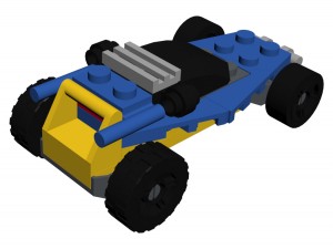 lego 4949 blue buggy 3D Model