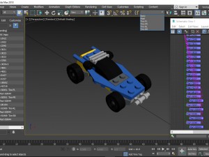 lego 4949 blue buggy 3D Model