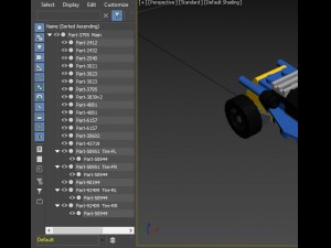 lego 4949 blue buggy 3D Model