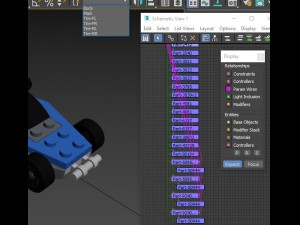 lego 4949 blue buggy 3D Model