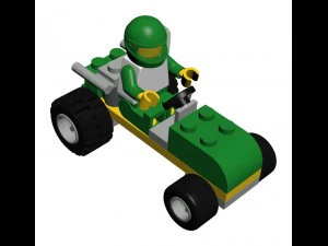 lego 6707 yeşil araba 3D Model