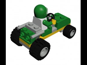 lego 6707 green buggy 3D Модель