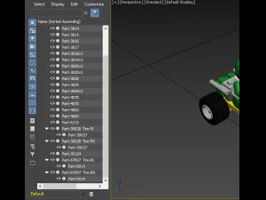 lego 6707 green buggy 3D Model