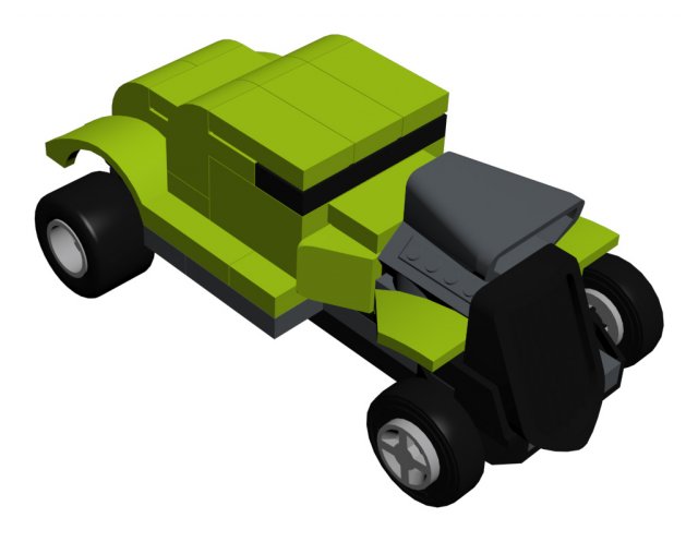 lego 8302 rod rider 3D 模型 .c4d .max .obj .3ds .fbx .stl .blend 