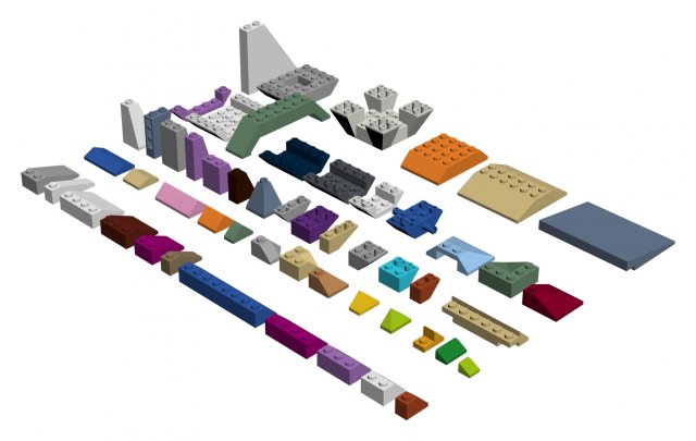 original lego parts no 1 3Dモデル .c4d .max .obj .3ds .fbx .stl .blend 