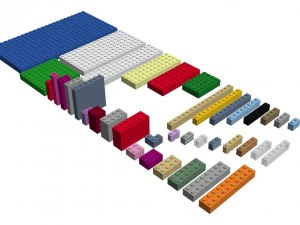 piezas originales lego n&ordm; 1 Modelo 3D