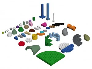 piezas originales lego n&ordm; 1 Modelo 3D