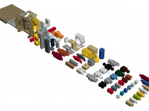 piezas originales lego n&ordm; 1 Modelo 3D