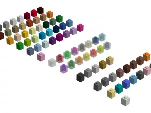 piezas originales lego n&ordm; 1 Modelo 3D