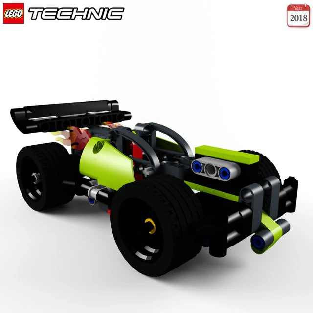 lego 42072 whack 3D Model .c4d .max .obj .3ds .fbx .stl .blend