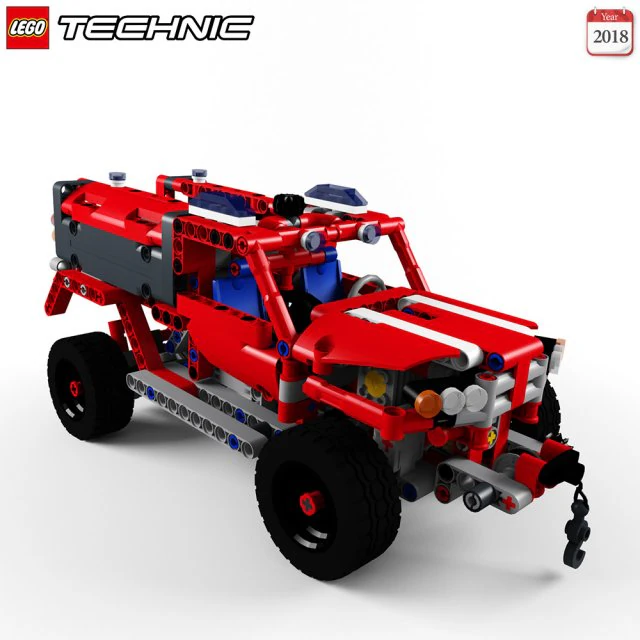 lego 42075 first responder 3D Model .c4d .max .obj .3ds .fbx .stl .blend 