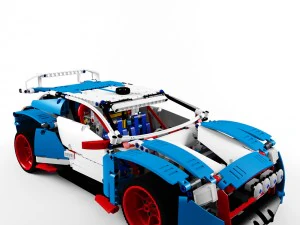 lego 42077 coche de rally Modelo 3D