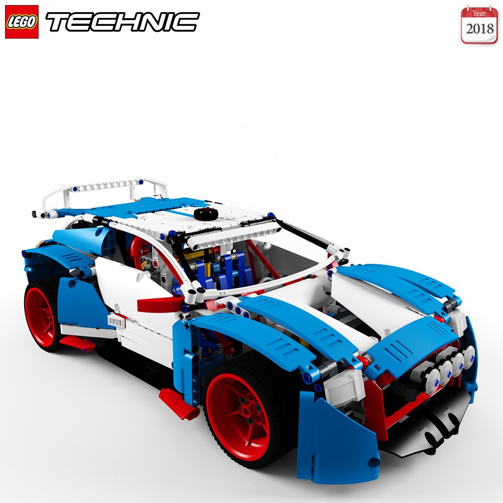 lego 42077 rally 3D Toys 3DExport
