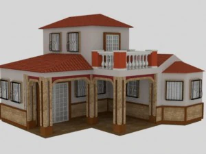 gro&szlig;es Haus 3D Modell