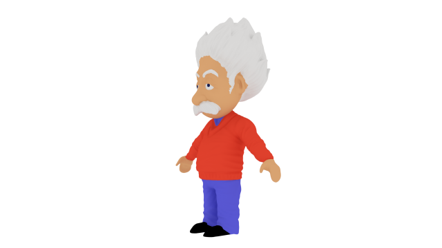 einstein 3D Модель .c4d .max .obj .3ds .fbx .stl .blend 