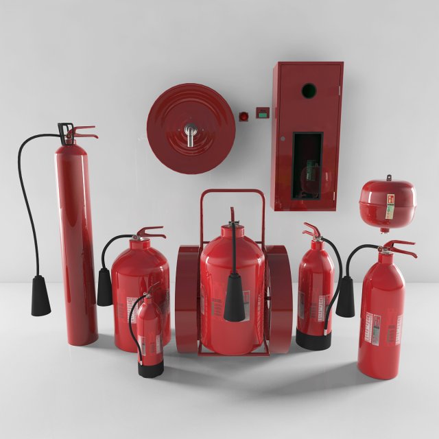 firefighting 3D Model .c4d .max .obj .3ds .fbx .stl .blend 