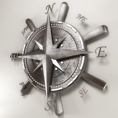 compass 3D Модель .c4d .max .obj .3ds .fbx .stl .blend 