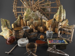 medieval tools 3D Model