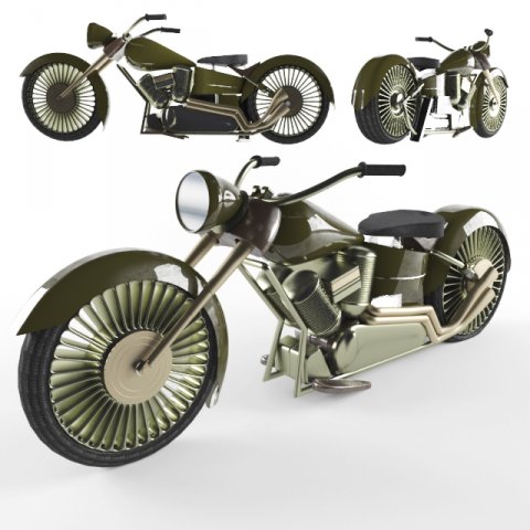 motorcycle 3D Модель .c4d .max .obj .3ds .fbx .stl .blend 