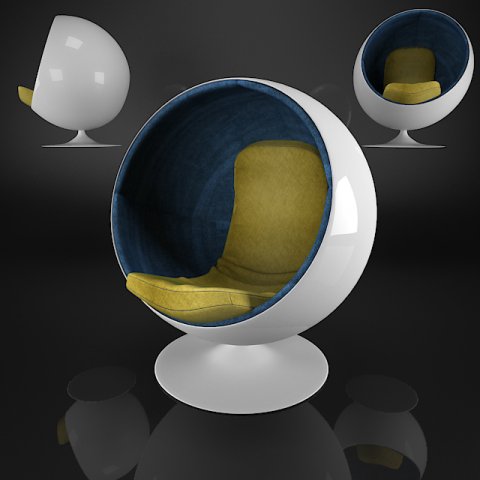 sphere chair Modèle 3D .c4d .max .obj .3ds .fbx .stl .blend 