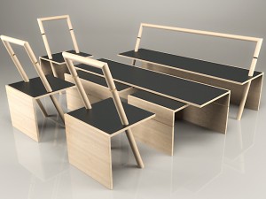 table and chair 3D Model