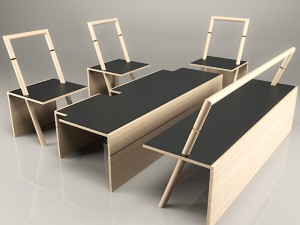 table and chair Model 3D