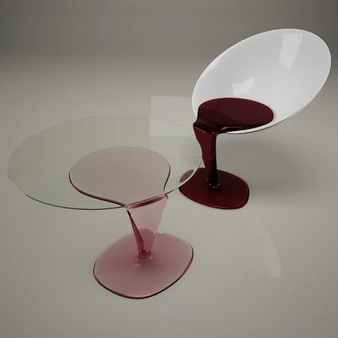 water chair 3D Model .c4d .max .obj .3ds .fbx .stl .blend 