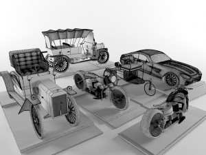 group of cars 3D मॉडल