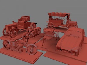 group of cars 3D मॉडल
