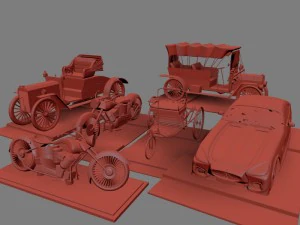 group of cars 3D Model