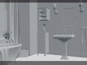 bathroom 3D 模型