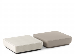 modern wood ottoman 3D Model