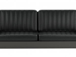 black leather sofa 3D Модель
