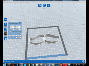 mustache 2 cookie cutter for professional 3D 打印模型