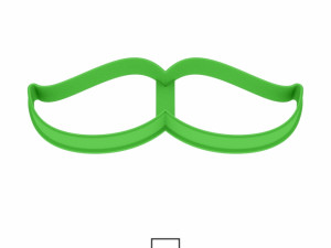 mustache 2 cookie cutter for professional 3D 打印模型
