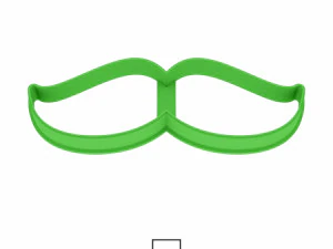 mustache 2 cookie cutter for professional 3D Print Model