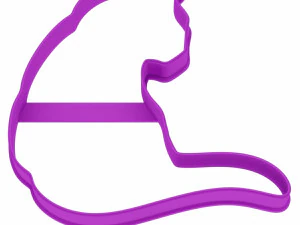cat 2 cookie cutter for professional 3D Print Model