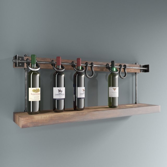 loft wine rack 3D Model .c4d .max .obj .3ds .fbx .stl .blend 