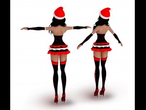 Santa girl 3D 모델