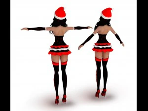 Santa girl 3D Model