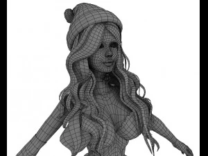 Santa girl 3D Model
