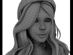 Santa girl 3D Model