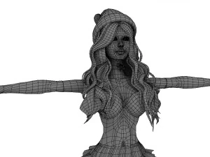 Santa girl 3D Model