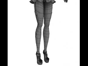 Santa girl 3D Model
