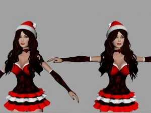 Santa girl 3D Model
