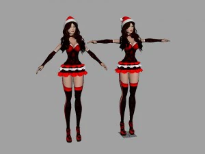 Santa girl 3D Model