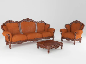 meble barokowe Model 3D